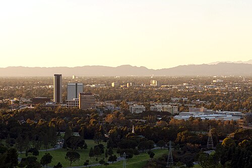 Looking northwest over Burbank from Griffith Park